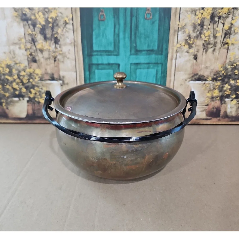 Vtng Vinora Hammered Copper Cooking Pot, Germany